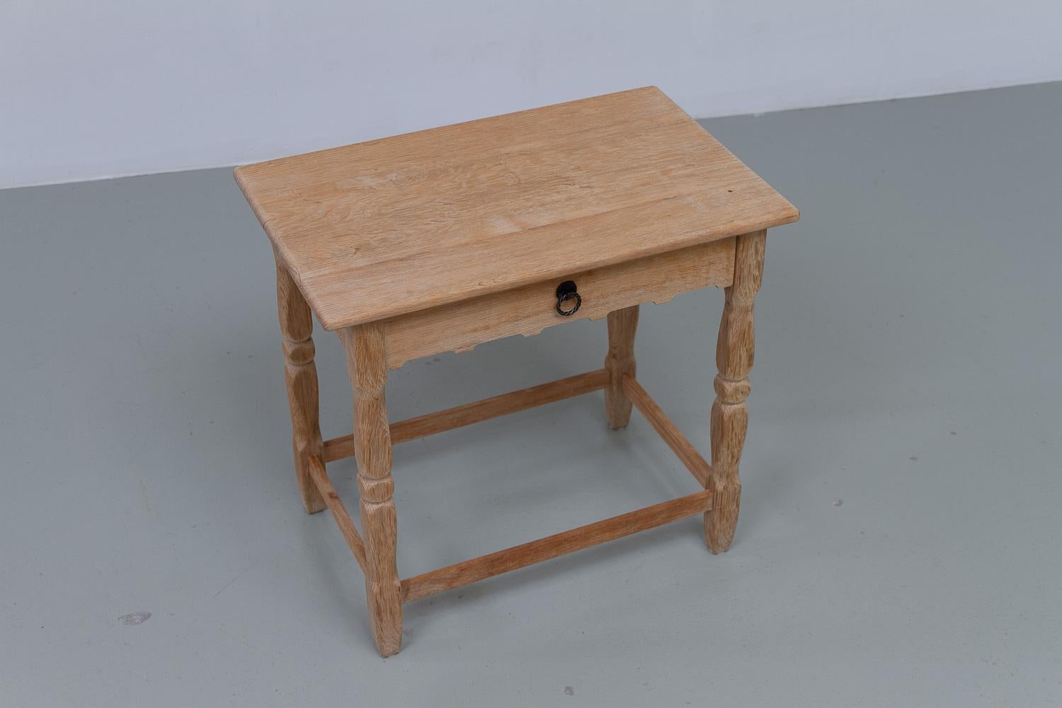 Mid-Century Modern Danish Brutalist Oak Bedside table in Kjærnulf Style, 1960s. For Sale