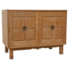 Danish Brutalist Oak Cabinet in Kjærnulf Style, 1960s.