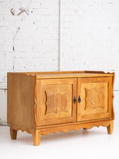 Danish Brutalist Oak Cabinet in the Style of Henning Kjaeurnulf
