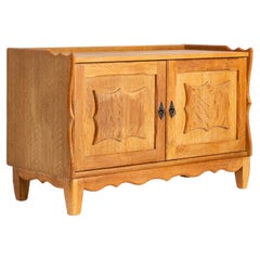 Danish Brutalist Oak Cabinet in the Style of Henning Kjaeurnulf