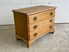 Danish Brutalist Oak Chest, Manner of Henning Kjærnulf, Dentil Cornice, 1960s