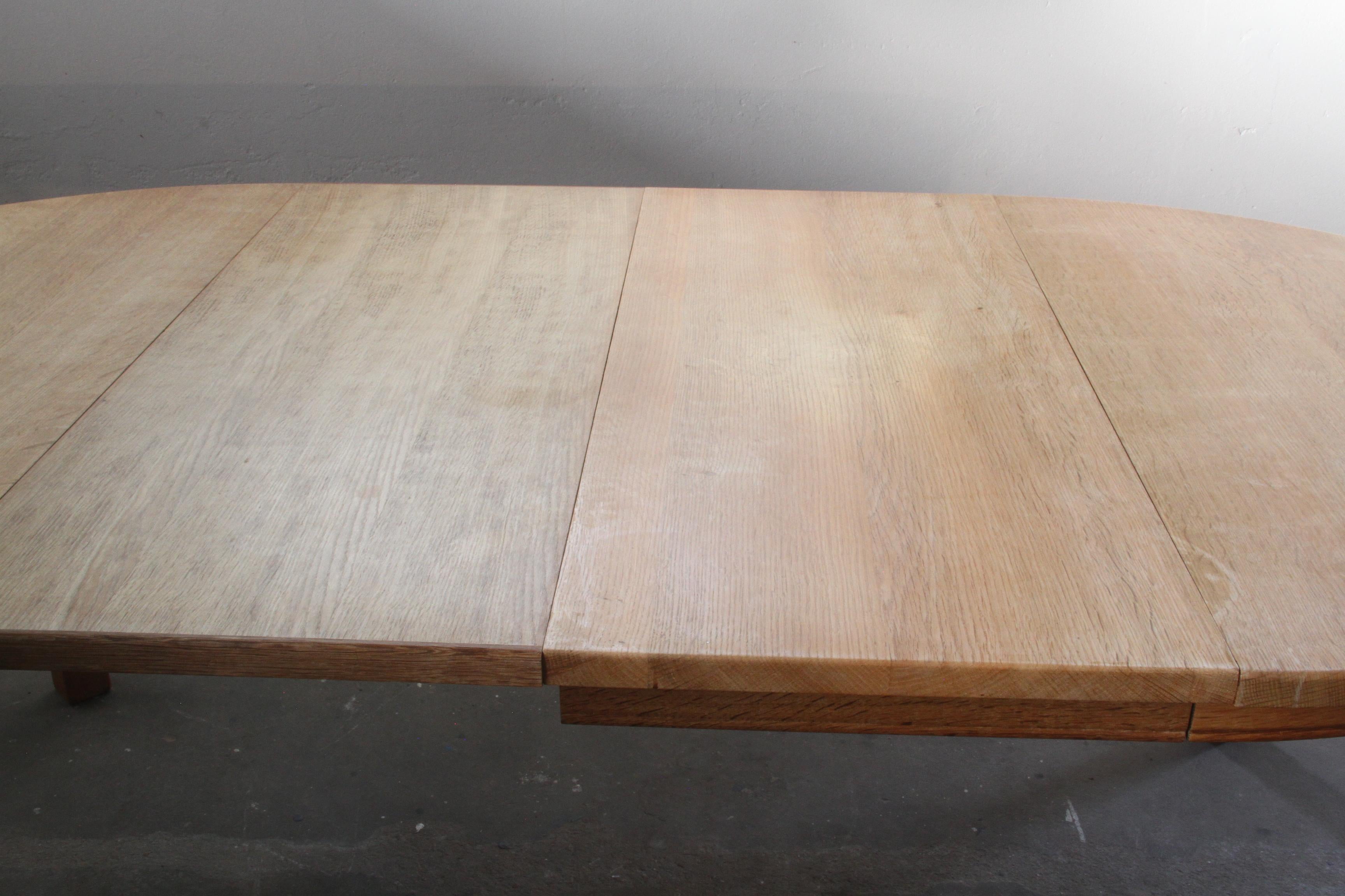 Danish Brutalist Oak Extending Dining Table in the style of Henning Kjærnulf, 19 For Sale 13