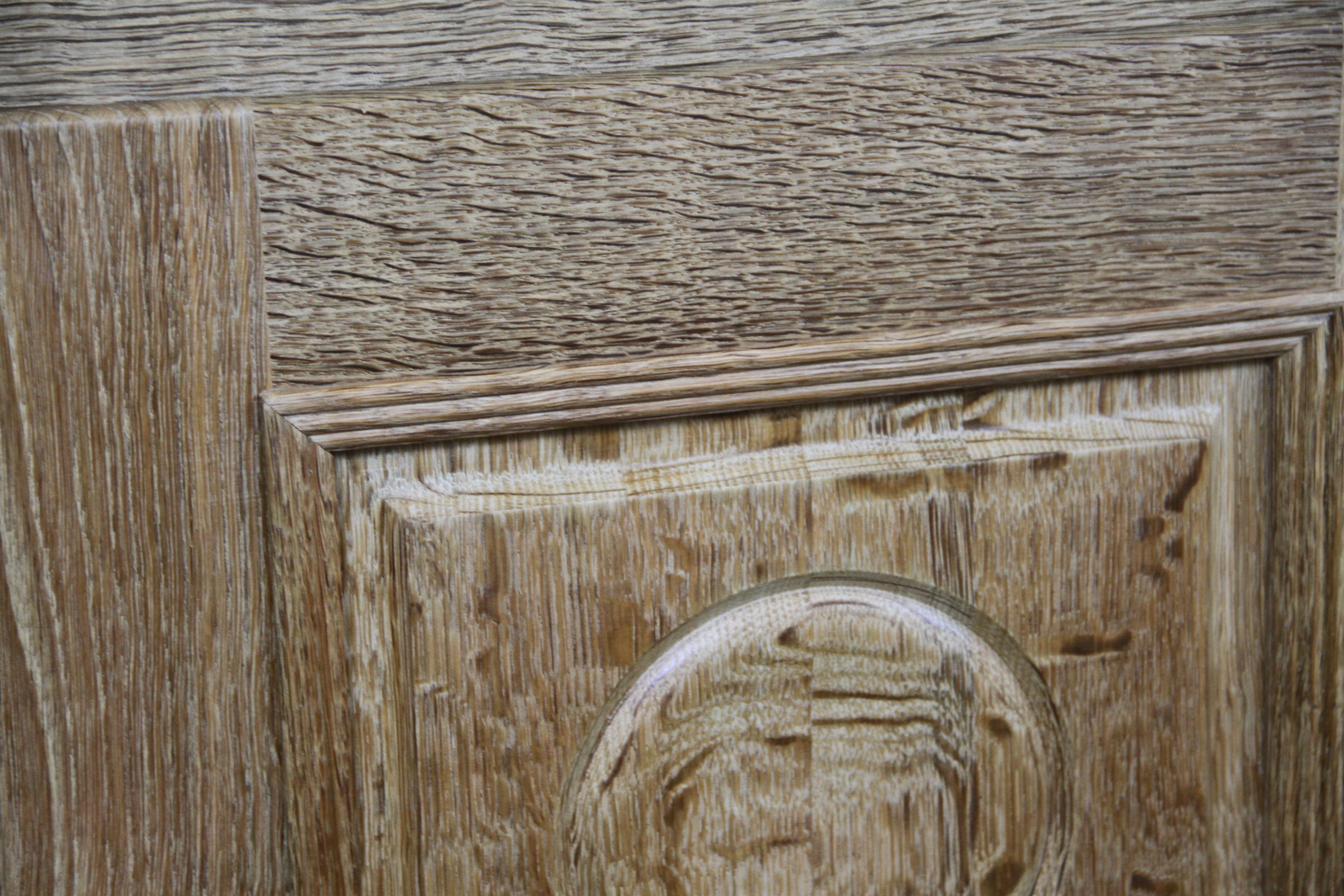 Danish Brutalist Oak Low Sideboard style of Henning Kjærnulf, 1970s For Sale 7
