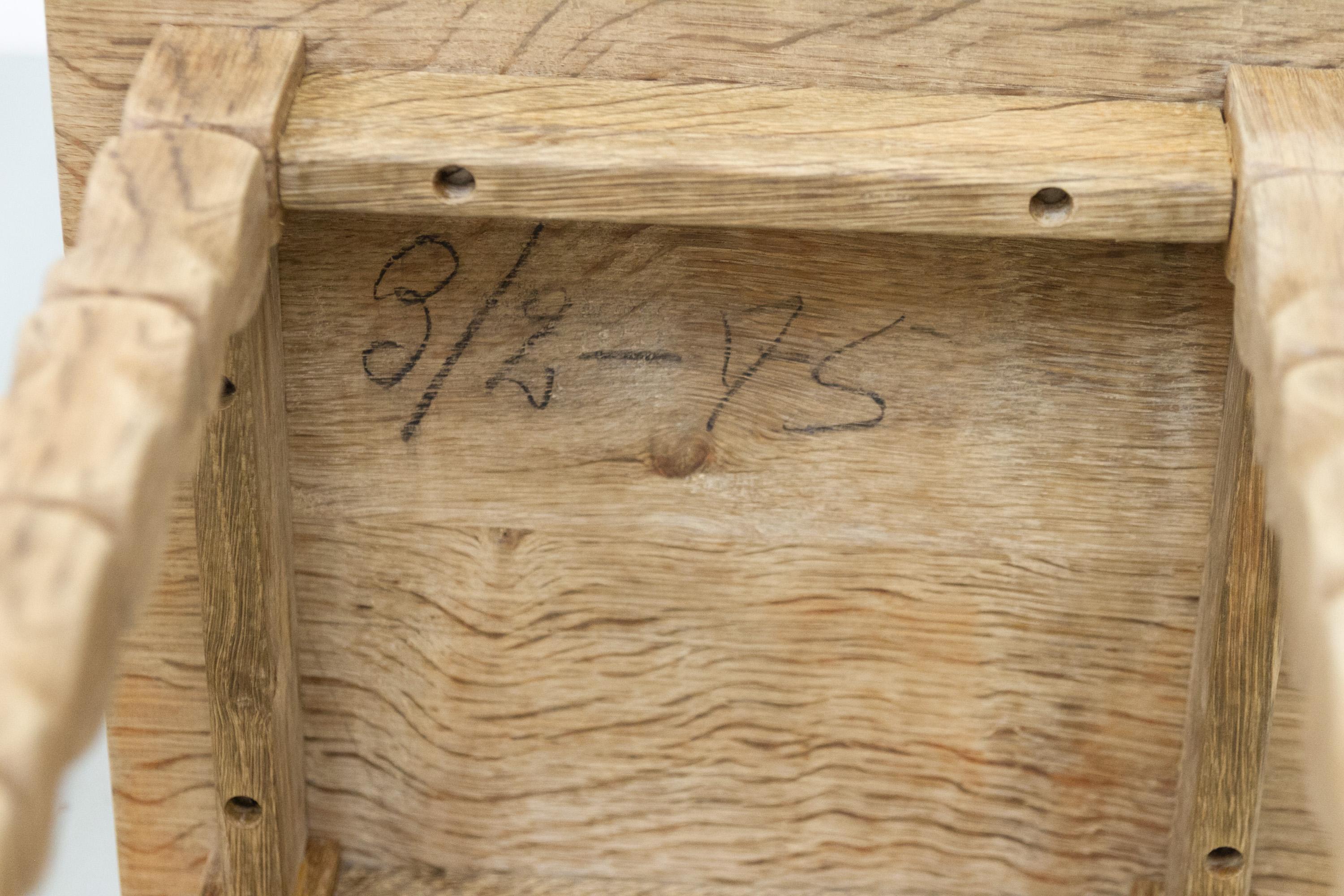 Danish Brutalist Oak Nesting Tables in Kjærnulf style, 1970s. Set of 3. in vendita 13