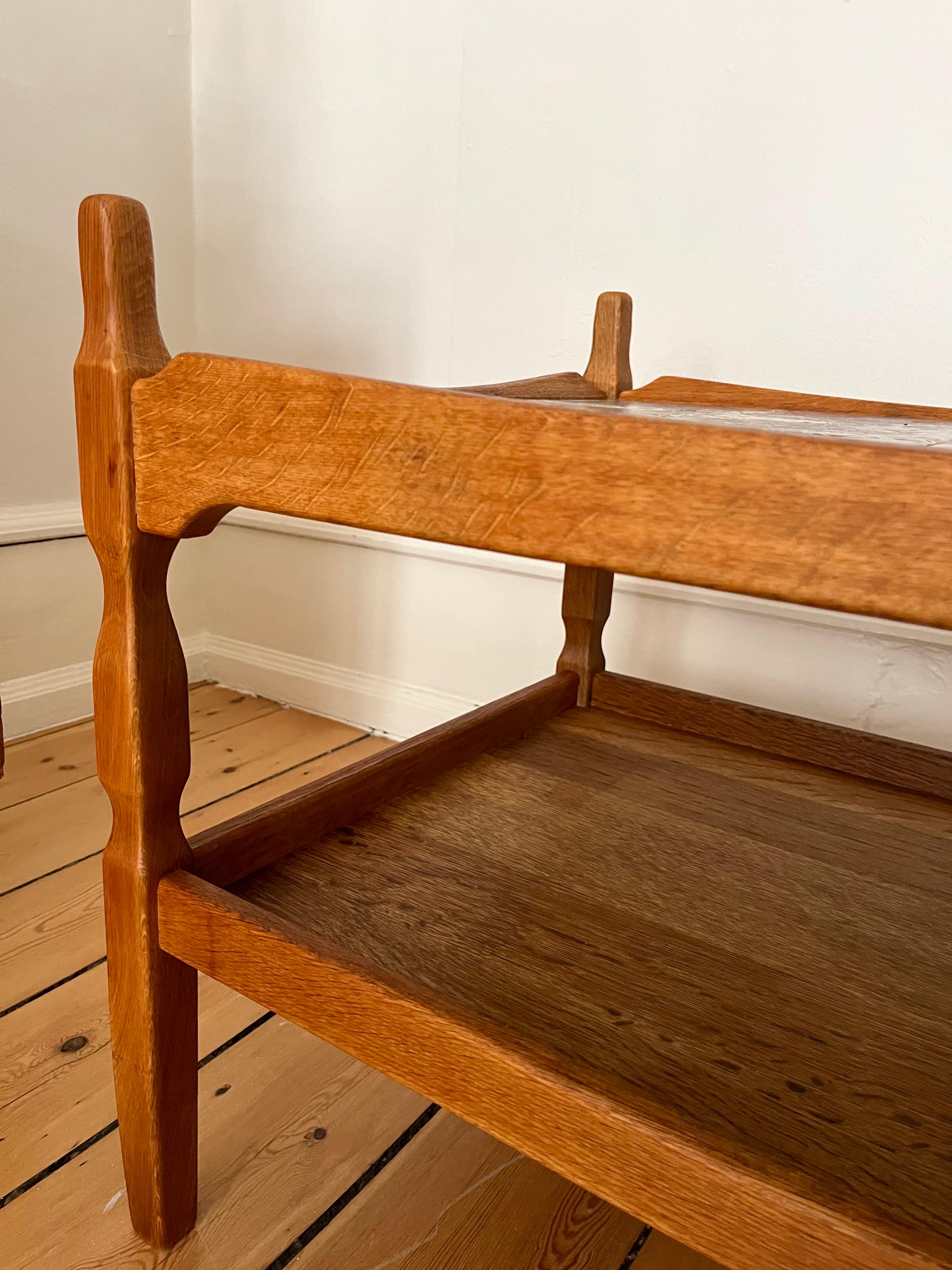 Table d'appoint danoise Henning Kjærnulf en Oak Brutalist avec plateau en céramique, 1973 en vente 4