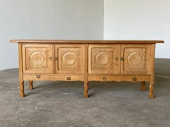 Danish Brutalist Oak Sideboard Attr. Henning Kjærnulf, 1960s