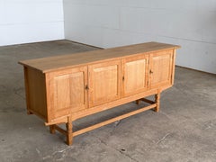Danish Brutalist Oak Sideboard Attributed to Henning Kjærnulf, 1960s