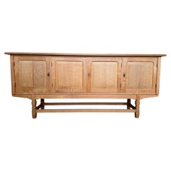 Danish Brutalist Oak Sideboard Attributed to Henning Kjærnulf, 1960s