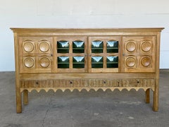 Danish Brutalist Oak Sideboard, Henning Kjærnulf, Nyrup Møbelfabrik, 1960s
