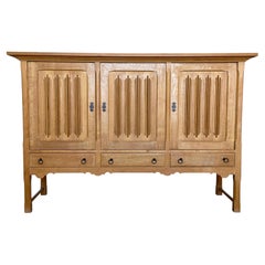 Danish Brutalist Oak Sideboard / Highboard, 1960