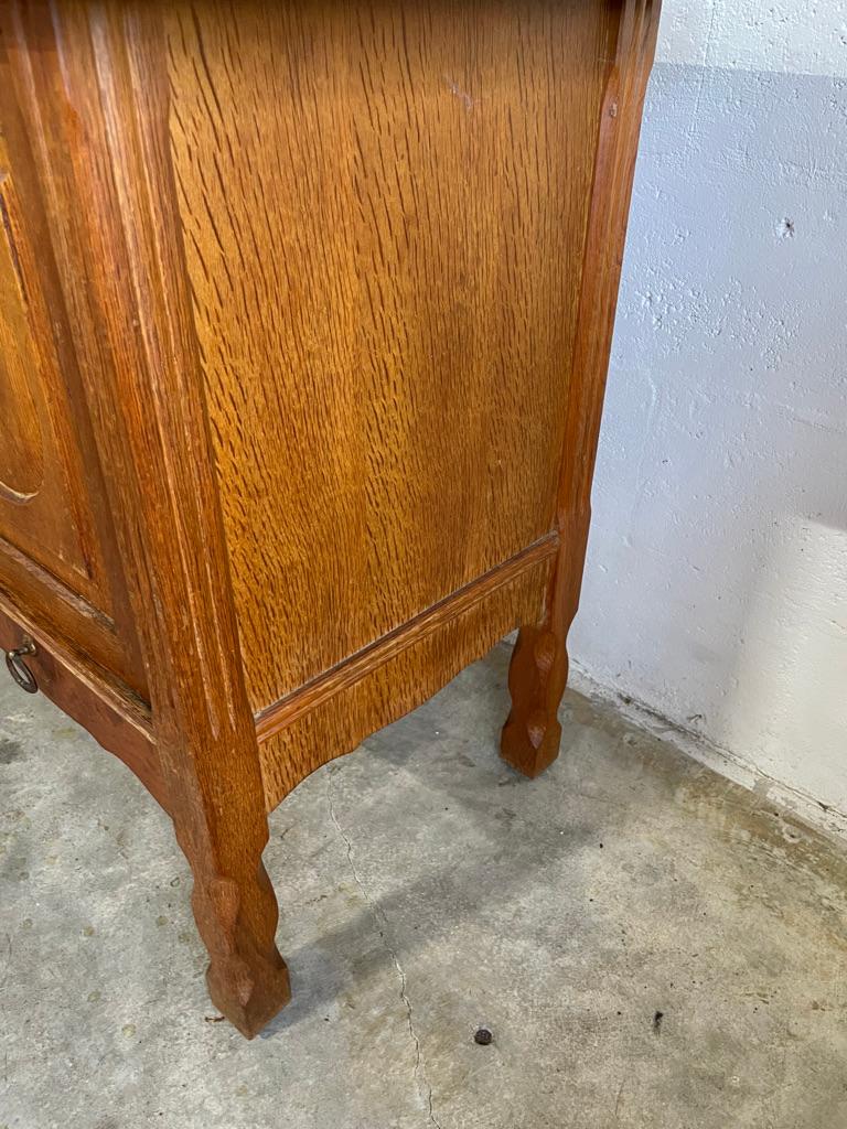 Danish Brutalist Rustic Oak Credenza or Console Henning Kjaernulf Atrrib 2