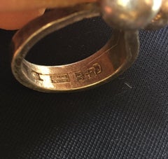 Danish Brutalist Sterling Silver Ring by Jacob Hull Buch & Deichmann, 1970s