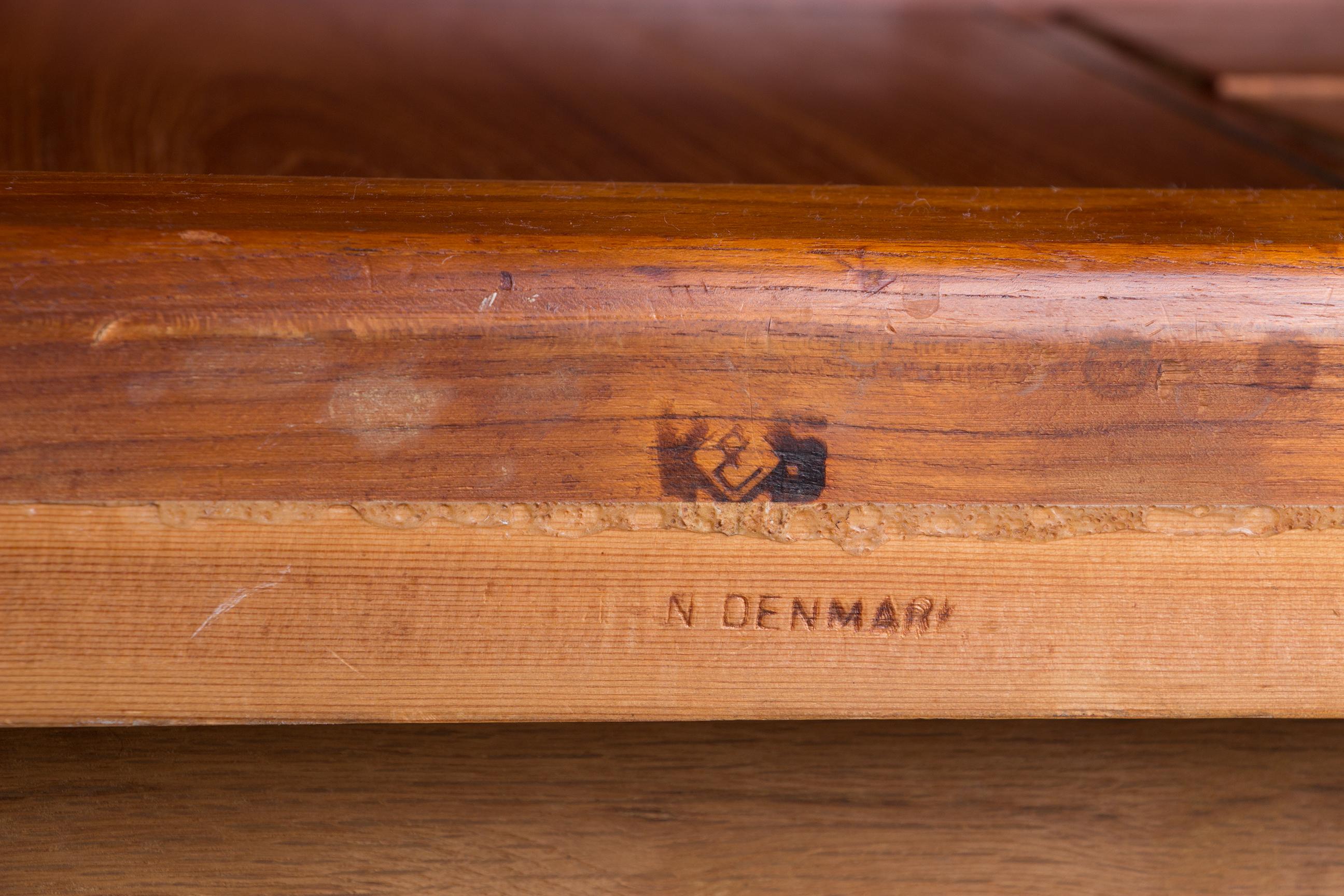 Danish Brutalist style sideboard in Solid Teak, Henning Kjaernulf/Vejle Stole 60 For Sale 13