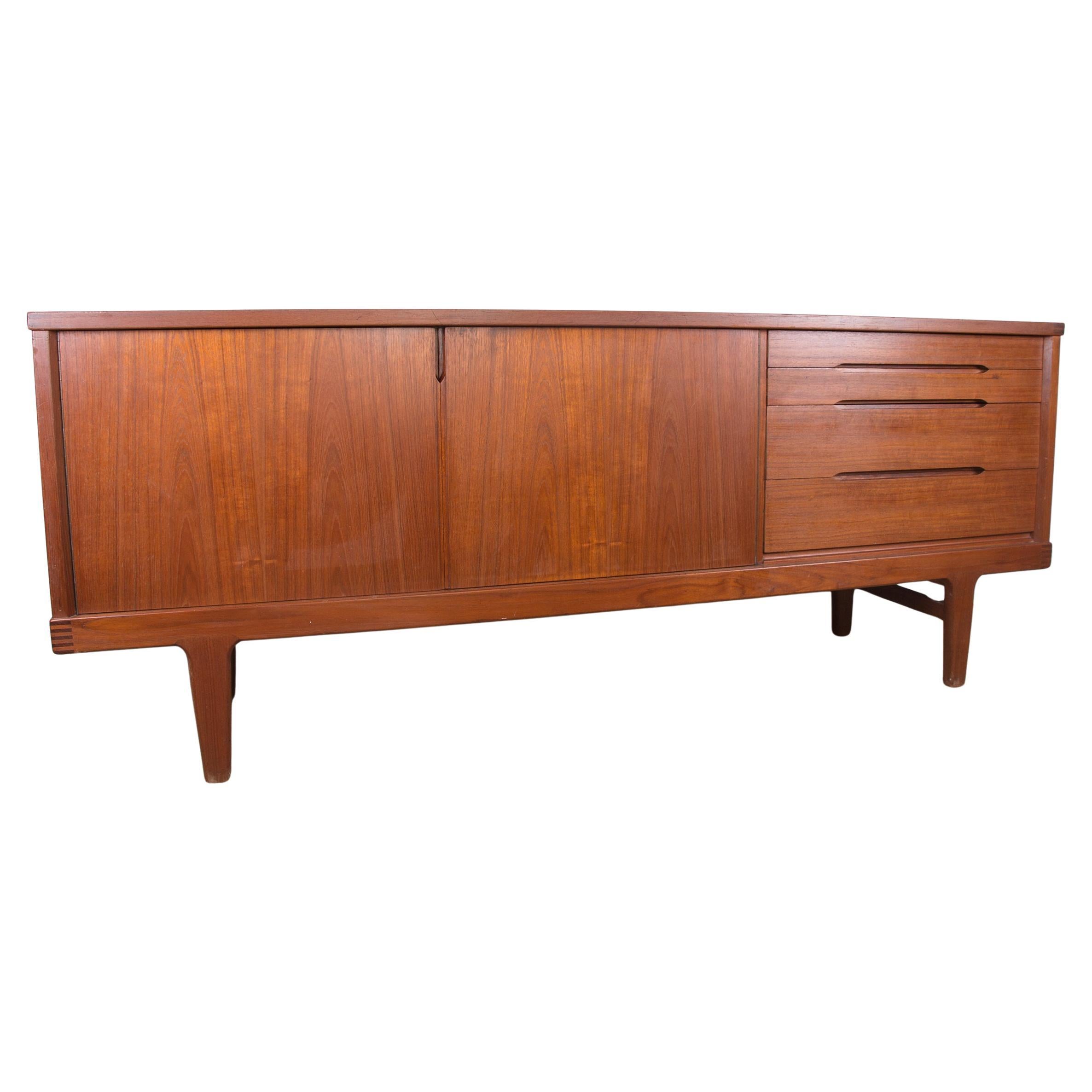 Danish Brutalist style sideboard in Solid Teak, Henning Kjaernulf/Vejle Stole 60