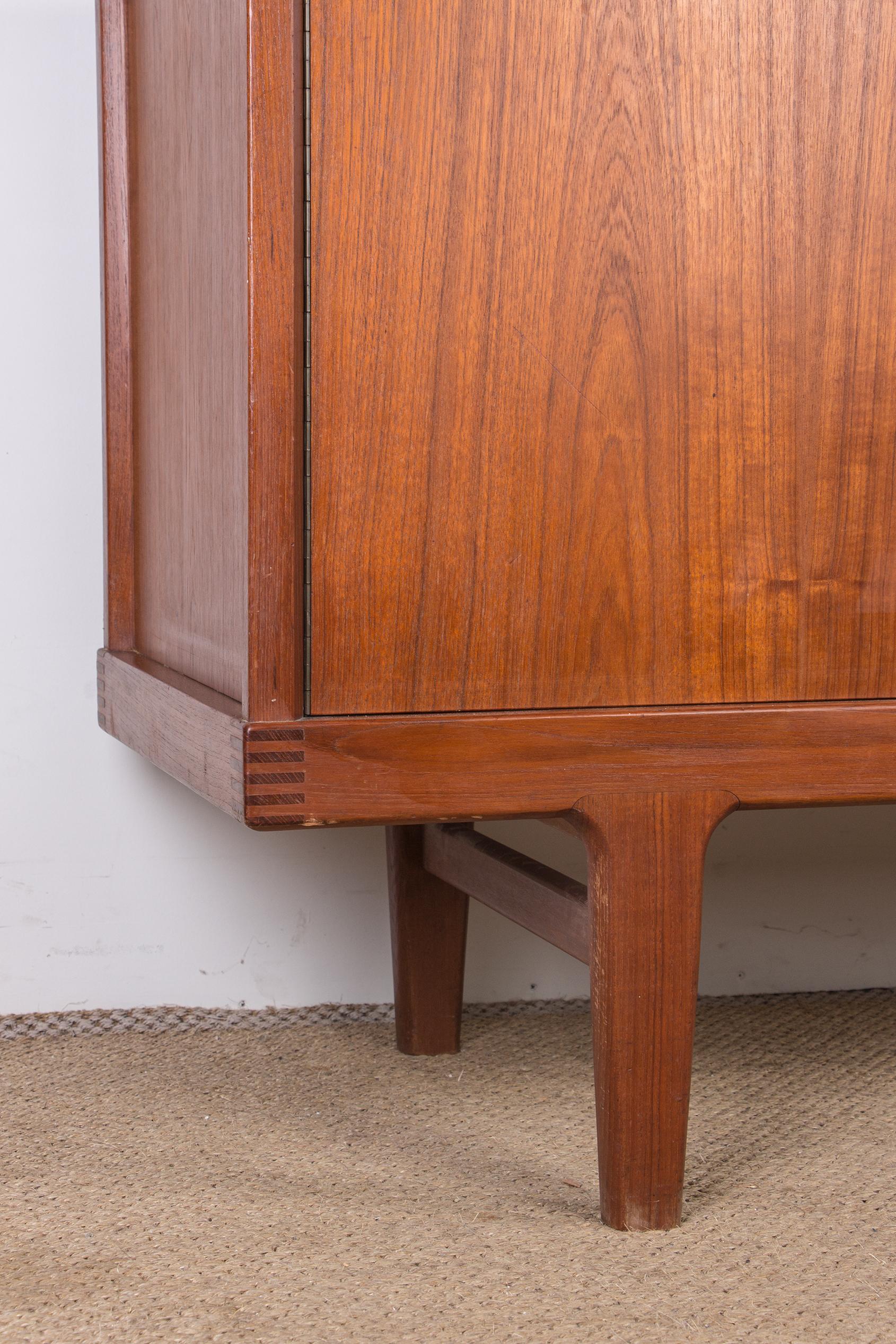 Danish Brutalist style sideboard, Solid Teak, Henning Kjaernulf/Vejle Stole 1960 For Sale 8