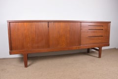 Danish Brutalist style sideboard, Solid Teak, Henning Kjaernulf/Vejle Stole 1960