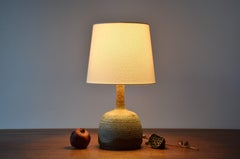 Danish Brutalist Table Lamp in Earthy Colors by Visby Tjæreborg, Ceramic, 1970s
