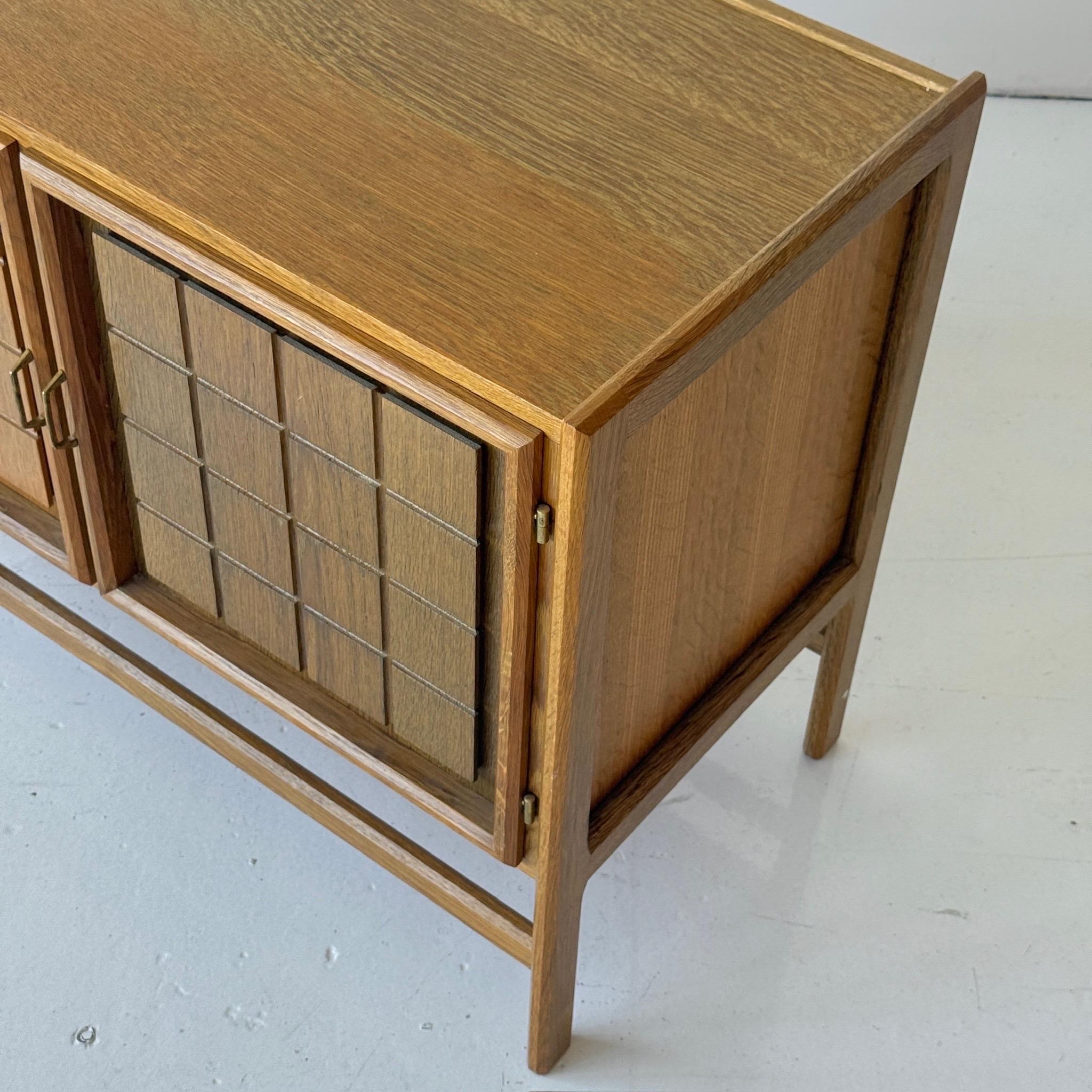 Danish Brutalist Two Tone Side Cabinet In Good Condition For Sale In Chicago, IL