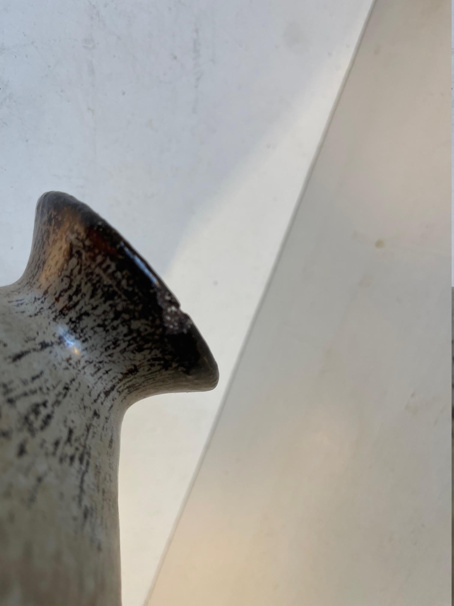 Lampe murale danoise brutaliste en grès émaillé, années 1970 en vente 1