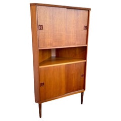 Danish Cabinet Maker, Corner Cabinet Teak, Denamrk 1960's