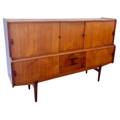 Danish Cabinet Maker, Teak Cradenza, Highboard Denamark 1960's
