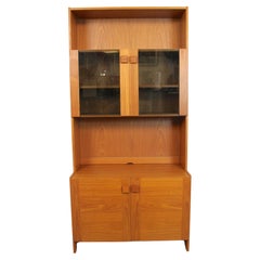 Mobile danese con libreria in vetro fumé