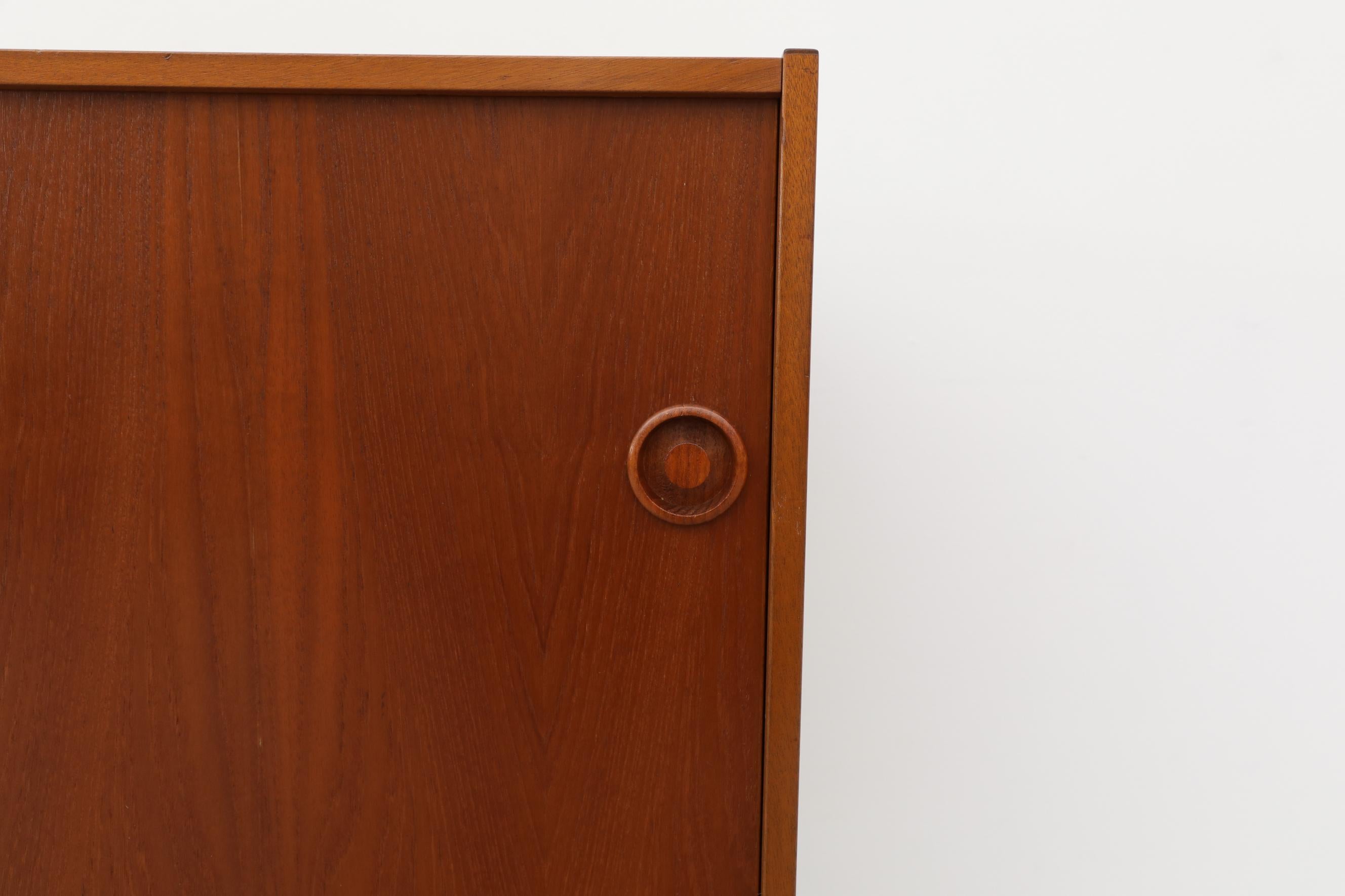 Danish Cabinet With Carved Circular Handles 4