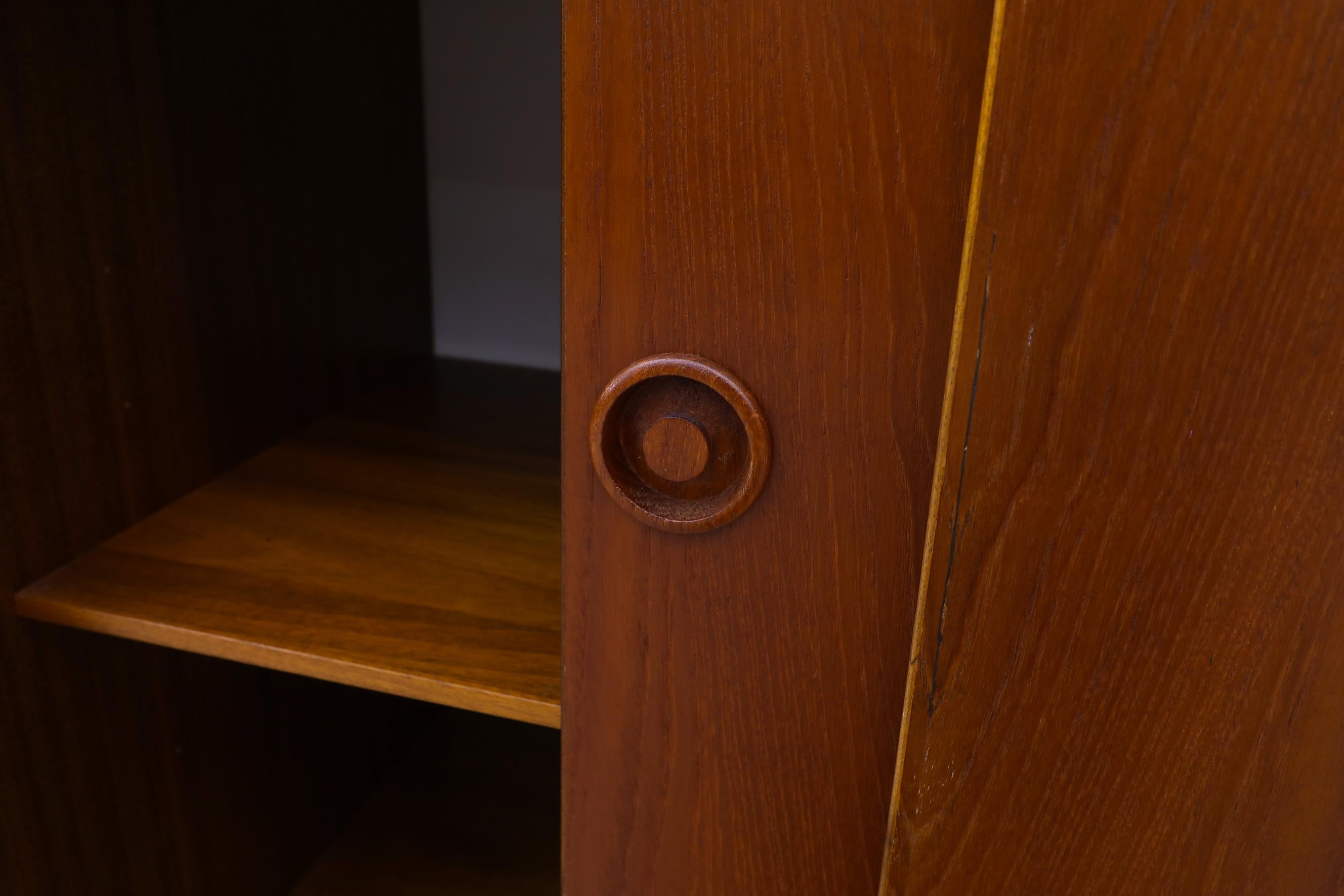 Danish Cabinet With Carved Circular Handles 5
