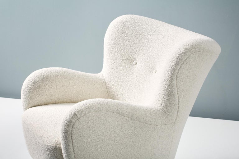Danish 1940s Boucle Armchair For Sale at 1stDibs boucle