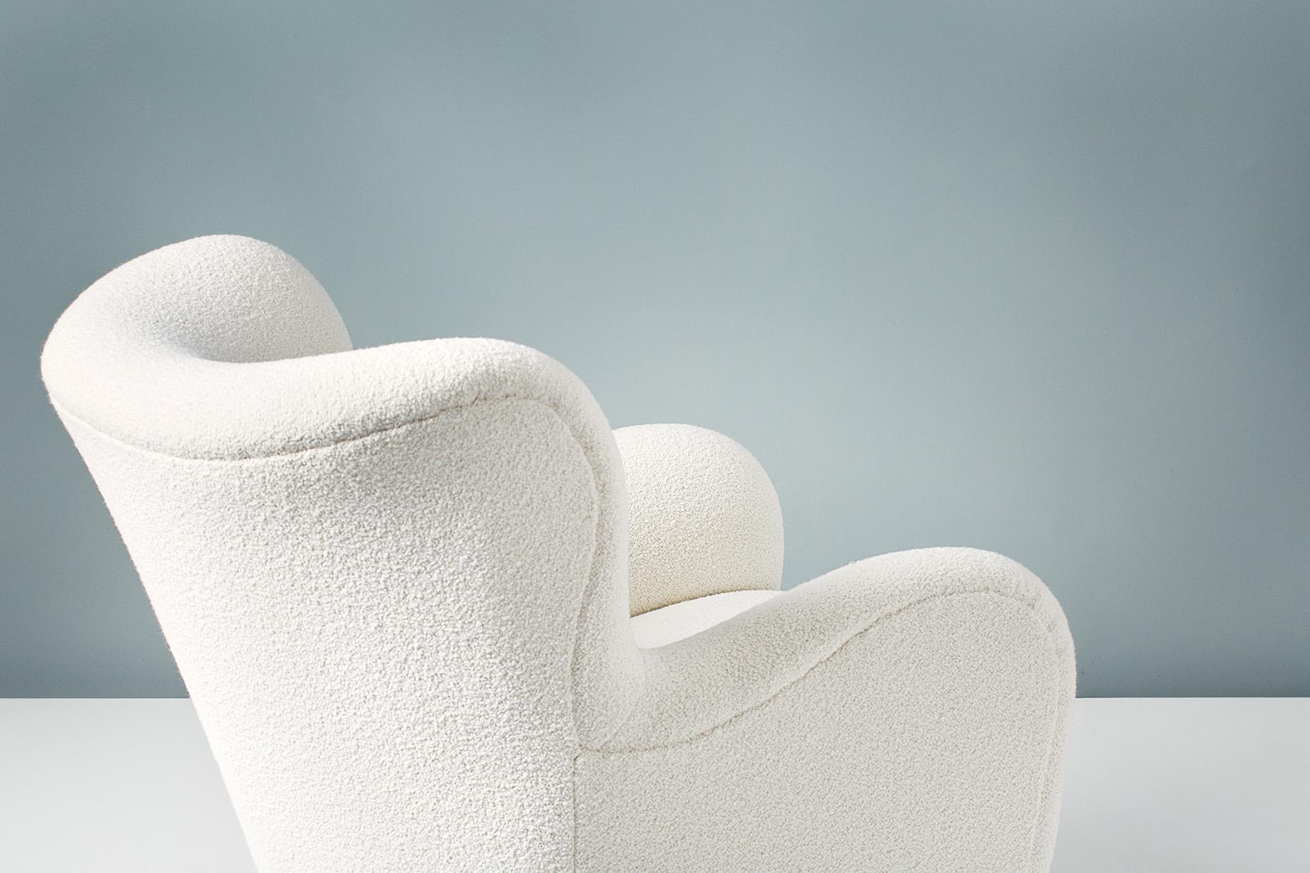 boucle arm chair