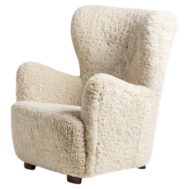 Danish Cabinetmaker 1940s Sheepskin Armchair