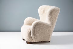 Danish Cabinetmaker 1950s Sheepskin Armchair