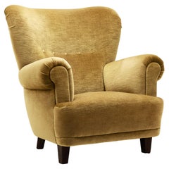 Danish Cabinetmaker Armchair with Beech Legs, Denmark ca 1940s