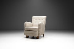 Danish Cabinetmaker Armchair with Stained Beech Legs, Denmark ca 1940