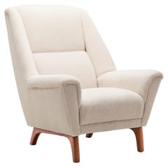 Sillón de ebanista danés con base de teca, Dinamarca Años 60