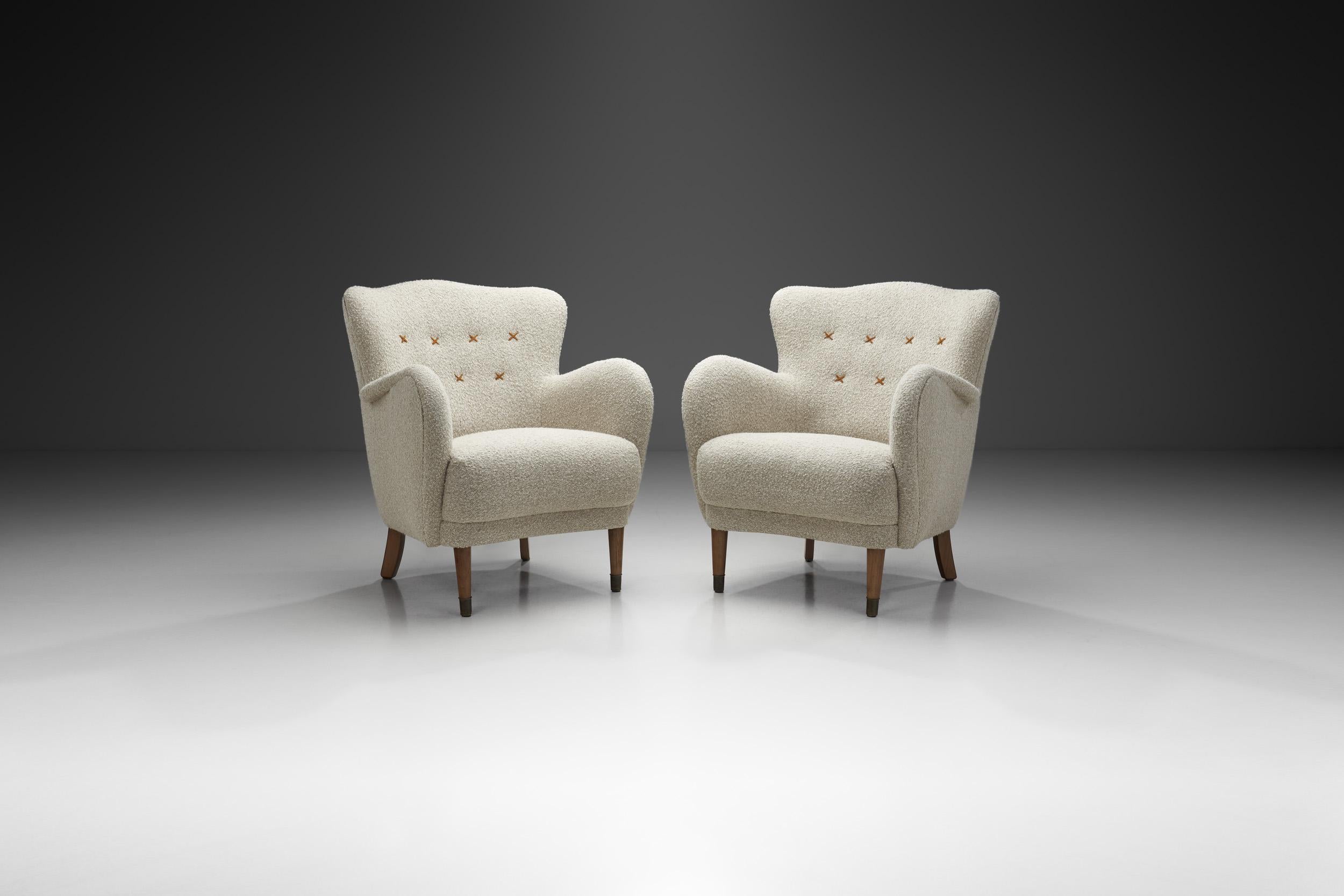 This pair from the era of Danish Art Deco is a beautiful testimony of the Scandinavian interpretation of the movement, while also showing early signs of modernism. Art Deco was a lush era in the history of design. The era flourished with the help of