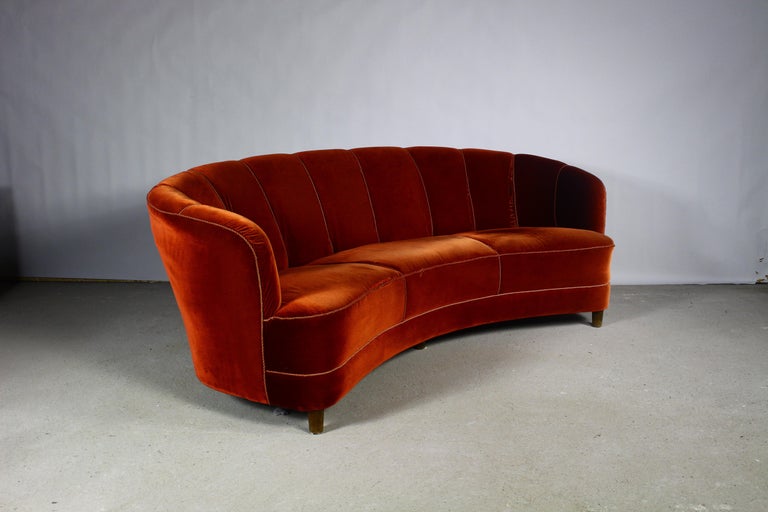 Sofa, 1stDibs couch couch, at | Banana 1940s 1940s Curved banana Cabinetmaker Danish