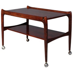 Danish Cabinetmaker Bar Cart, Rosewood, 1960s