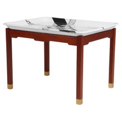 Danish Cabinetmaker coffee table in mahogany and Faience