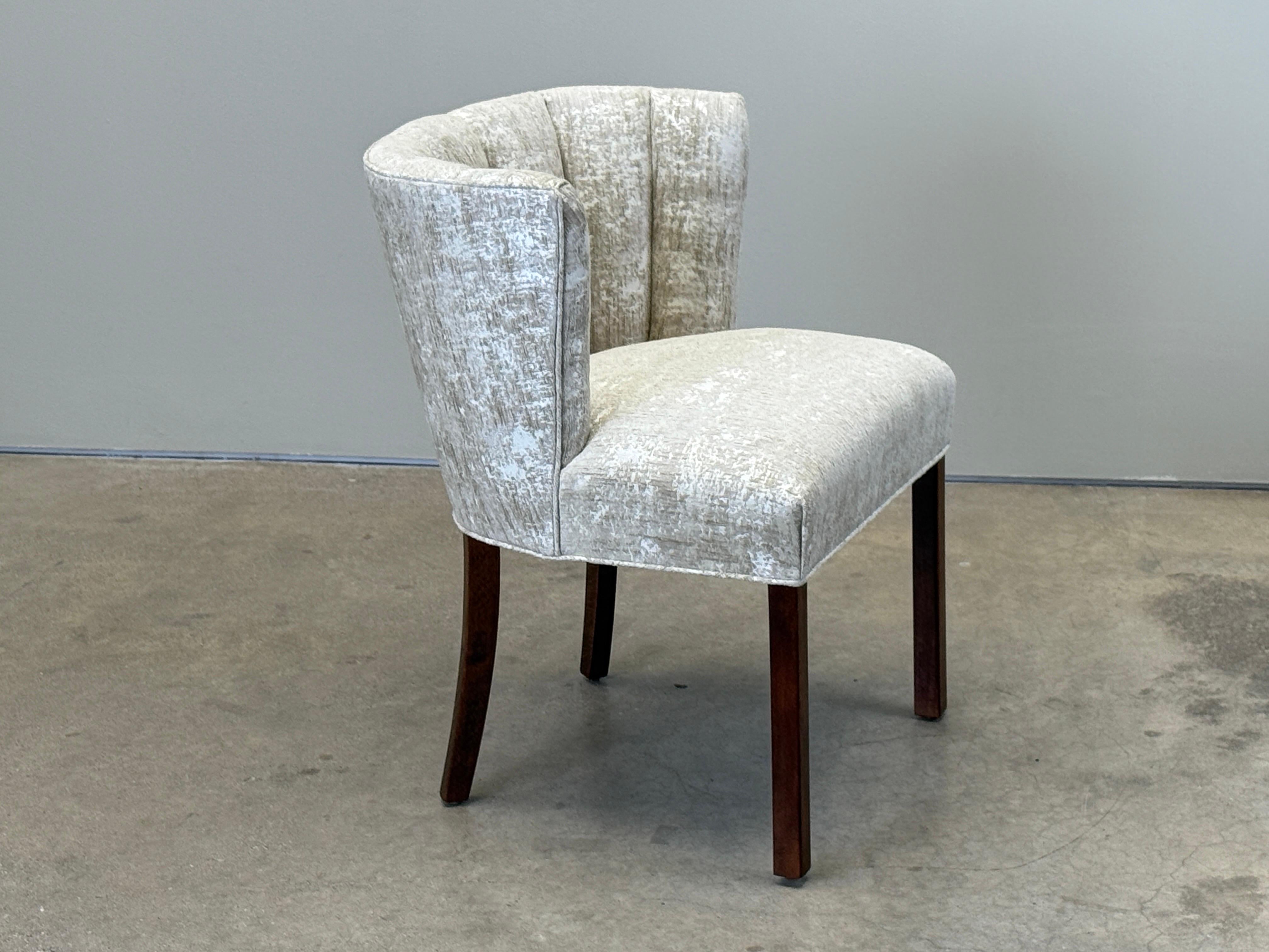 Fabric Danish Cabinetmaker Desk Chair For Sale