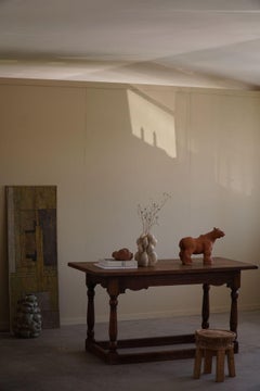 Ebanisteria danese, tavolo da pranzo in Oak, stile barocco, anni '70