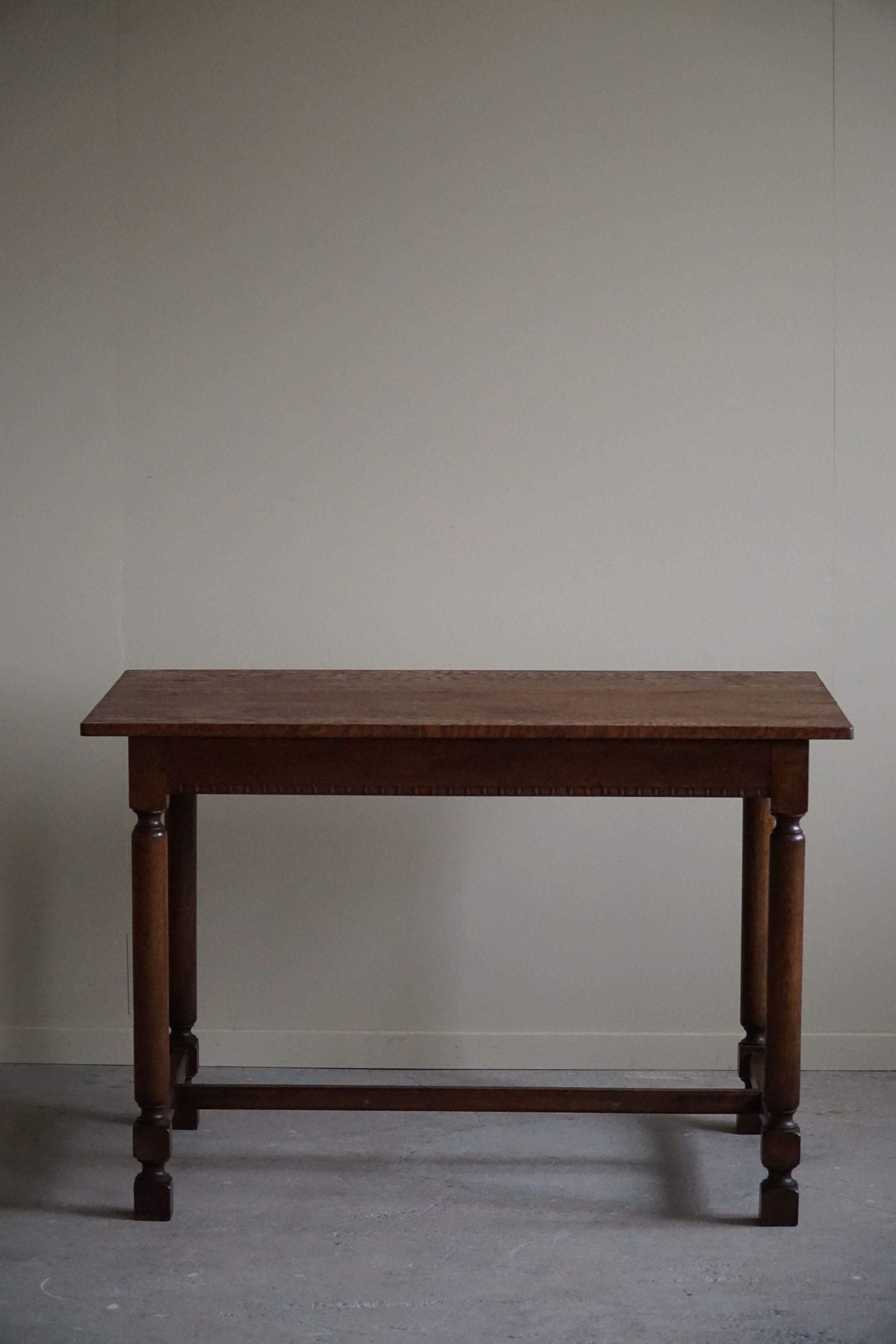 Danish Cabinetmaker, Desk / Dining table in Oak, Mid Century Modern, 1950s For Sale 14