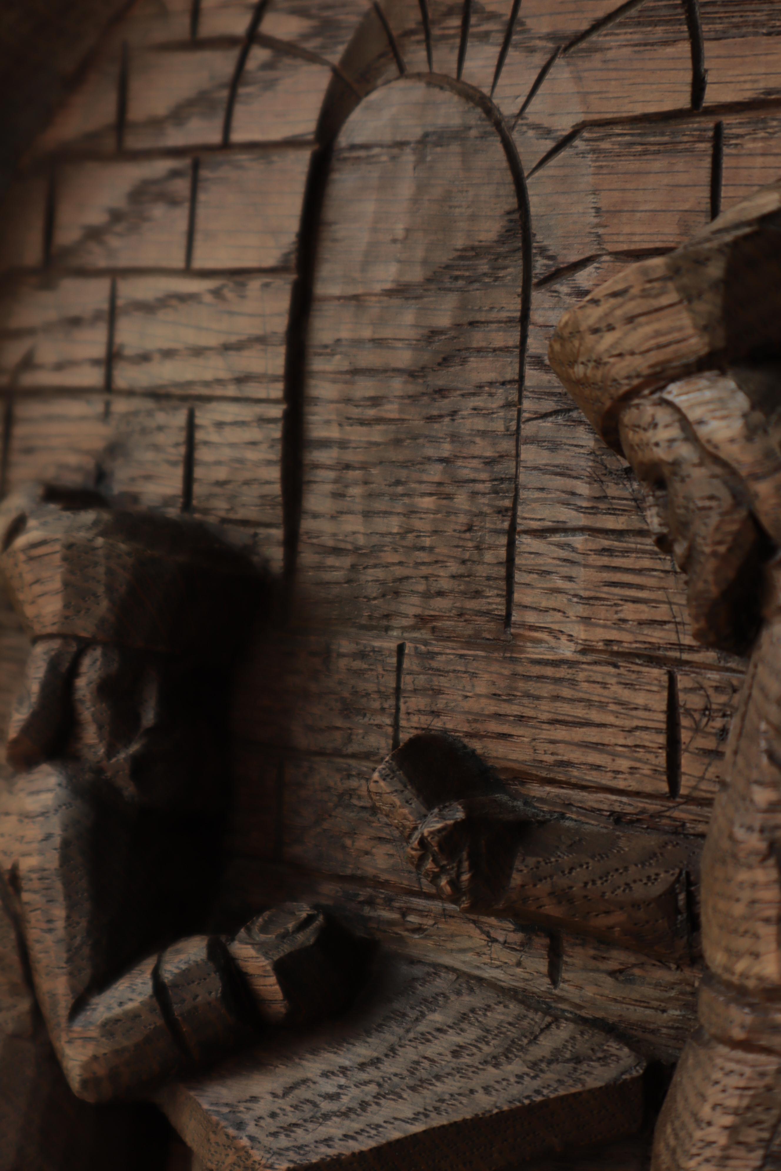 Armario danés de madera de roble tallado estilo Jugend, Dinamarca, años 20 en venta 5