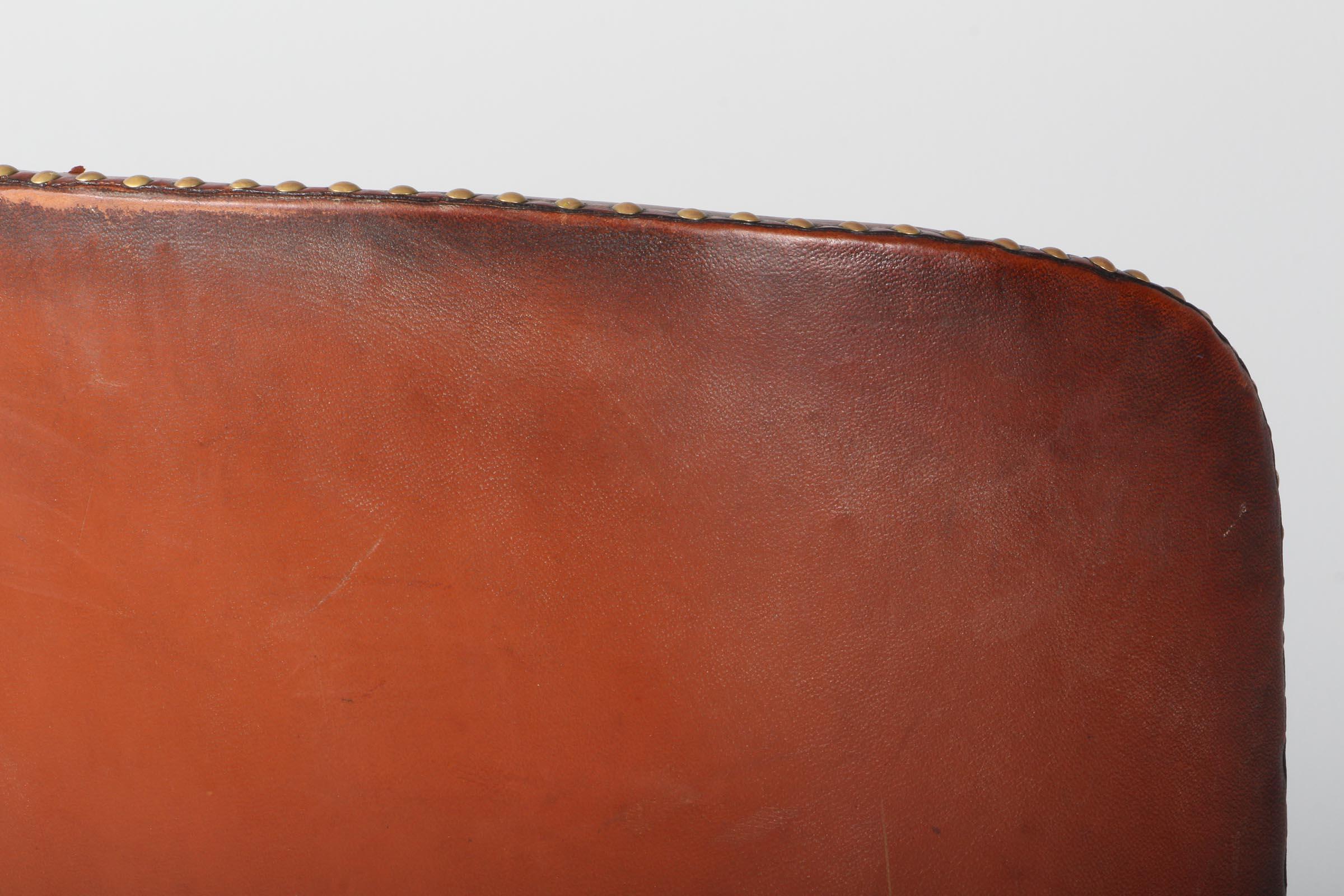 Leather Danish Cabinetmaker, Lougne Chair 1930s