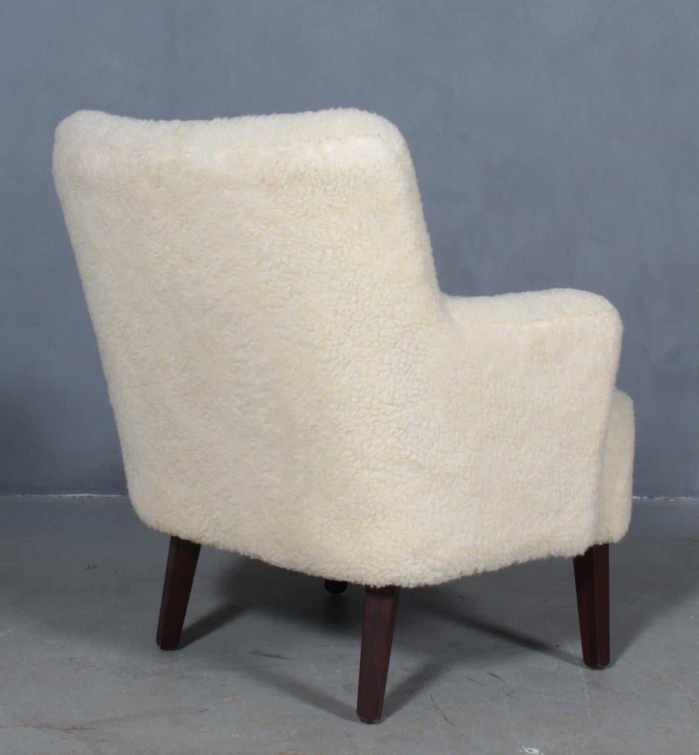 Beech Danish Cabinetmaker, Lounge Chair, 1940s