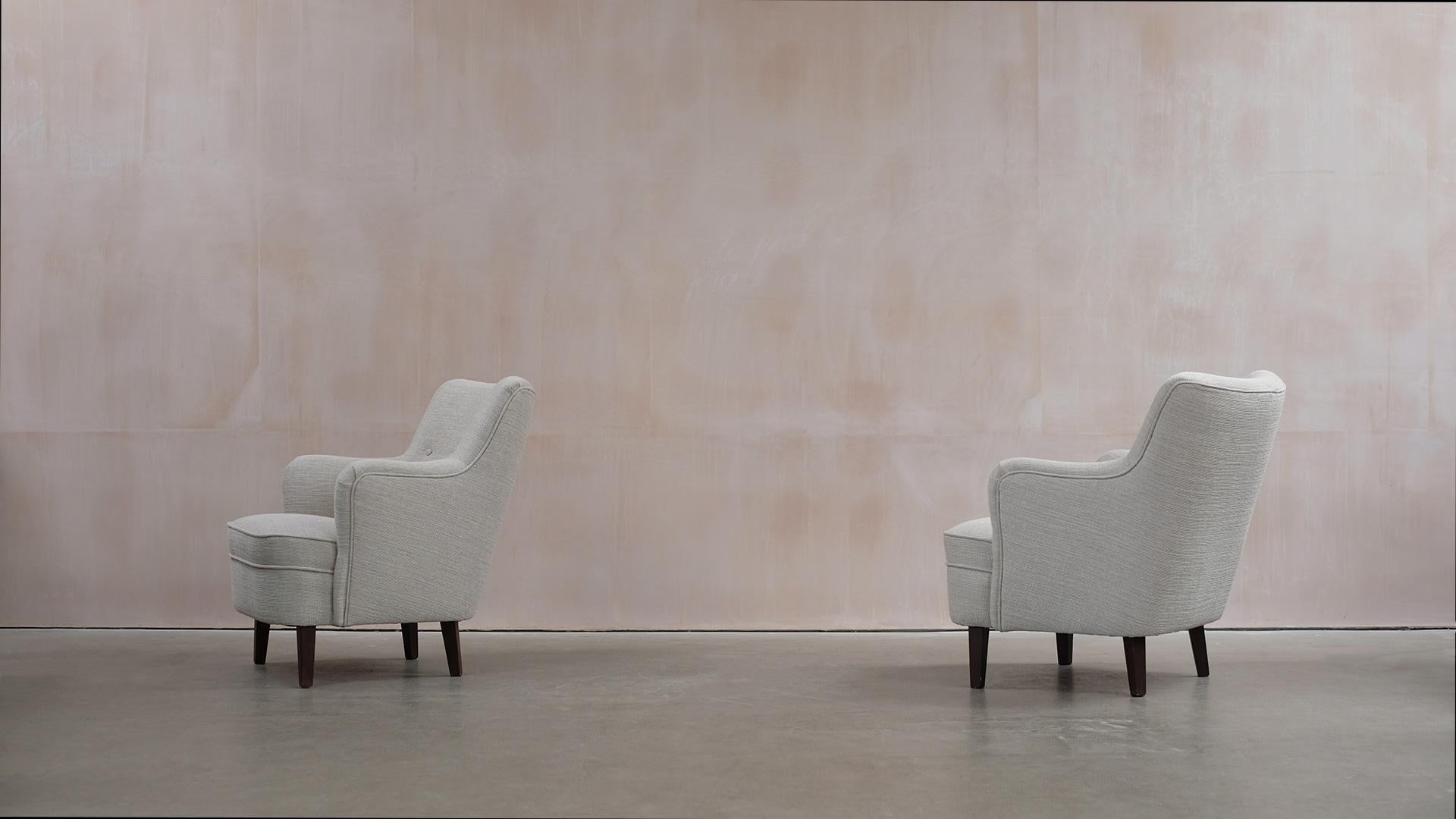 Scandinavian Modern Danish Cabinetmaker Lounge Chairs