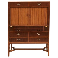 Danish Cabinetmaker Mahogany Workstation Cabinet