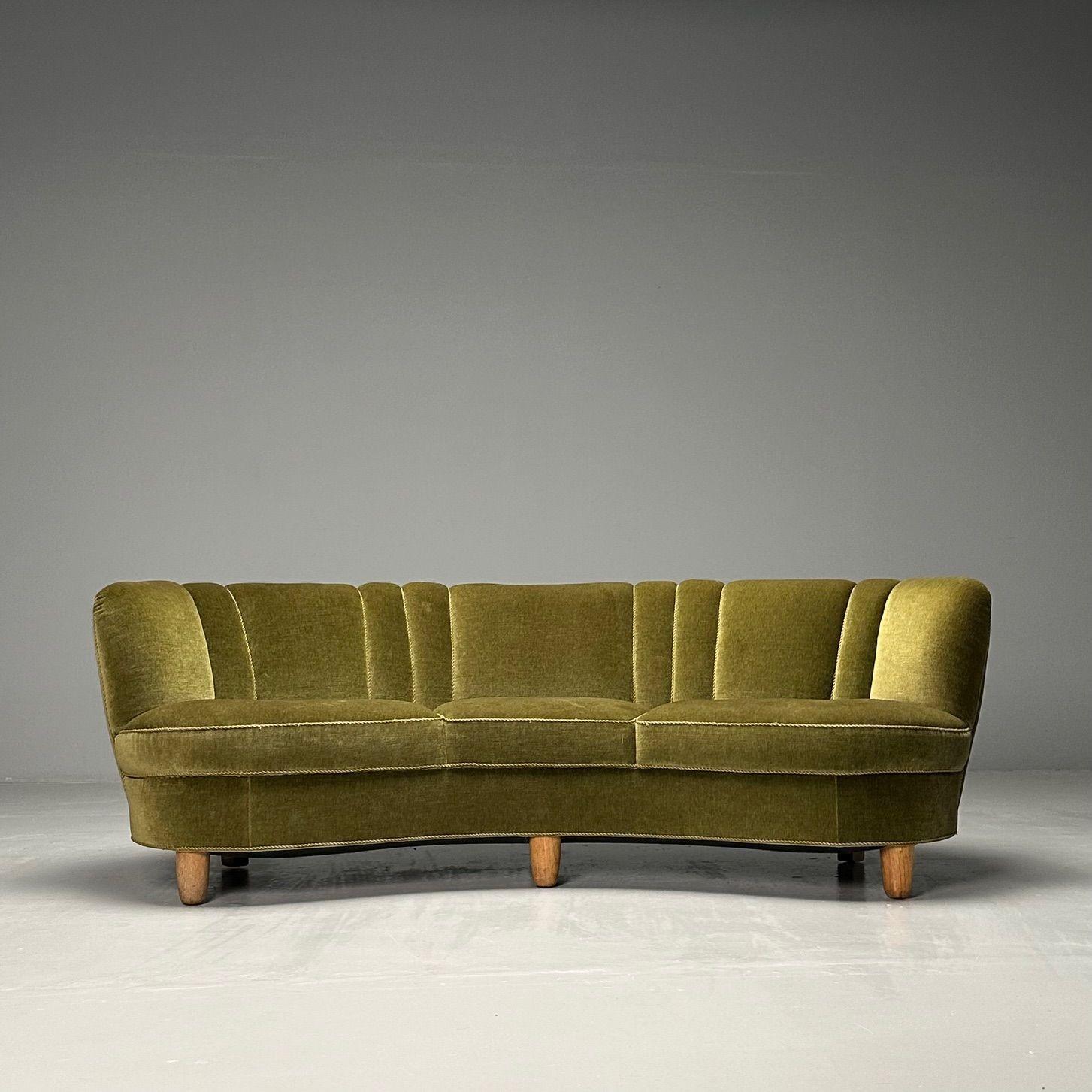 Ebanista danese, Divano a banana curvo moderno di metà secolo, Beeche, Greene & Greene In condizioni discrete in vendita a Manhasset, NY