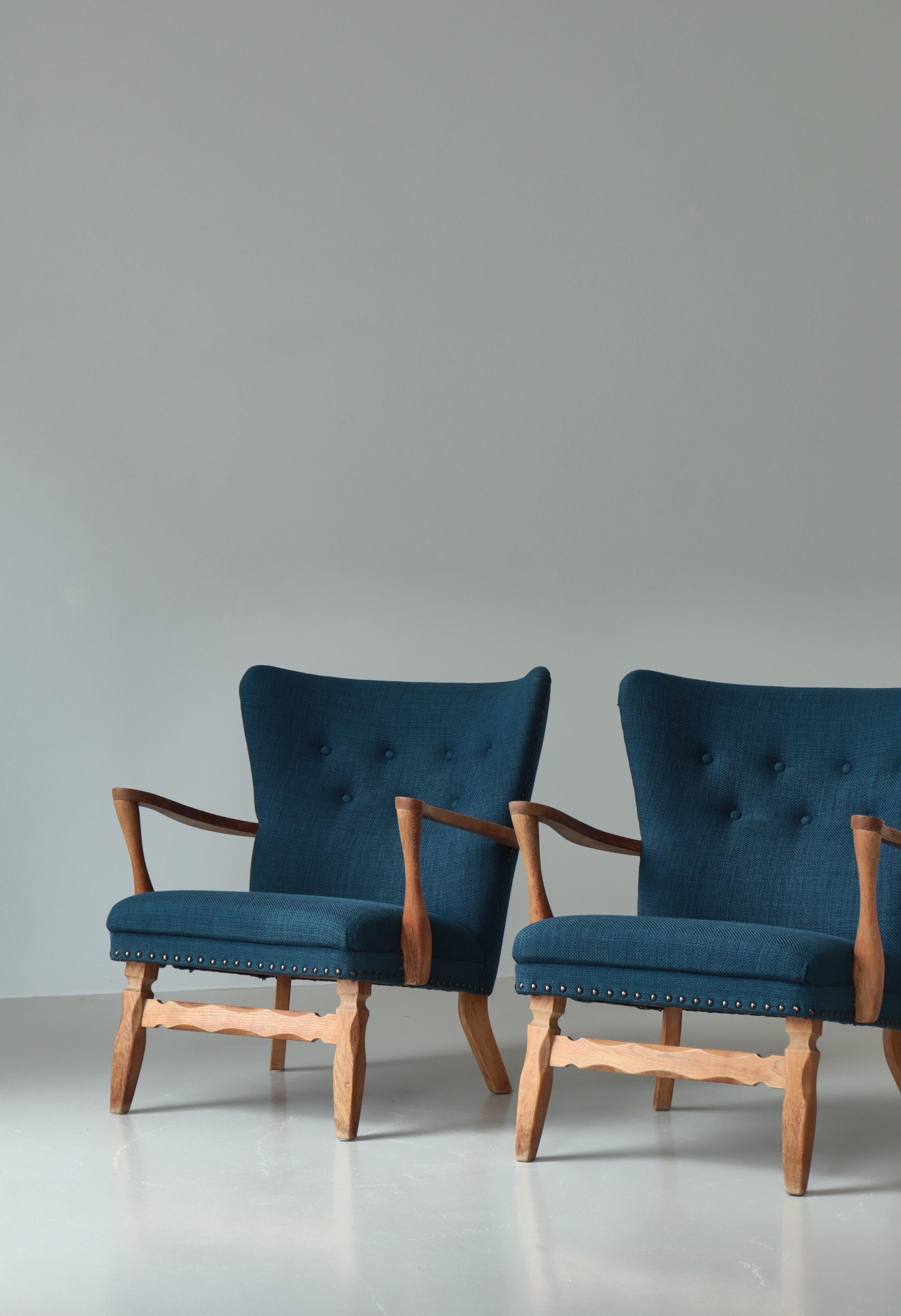 Scandinave moderne Chaises longues en bois d'ébéniste danois, années 1960, The Modern Scandinavian en vente