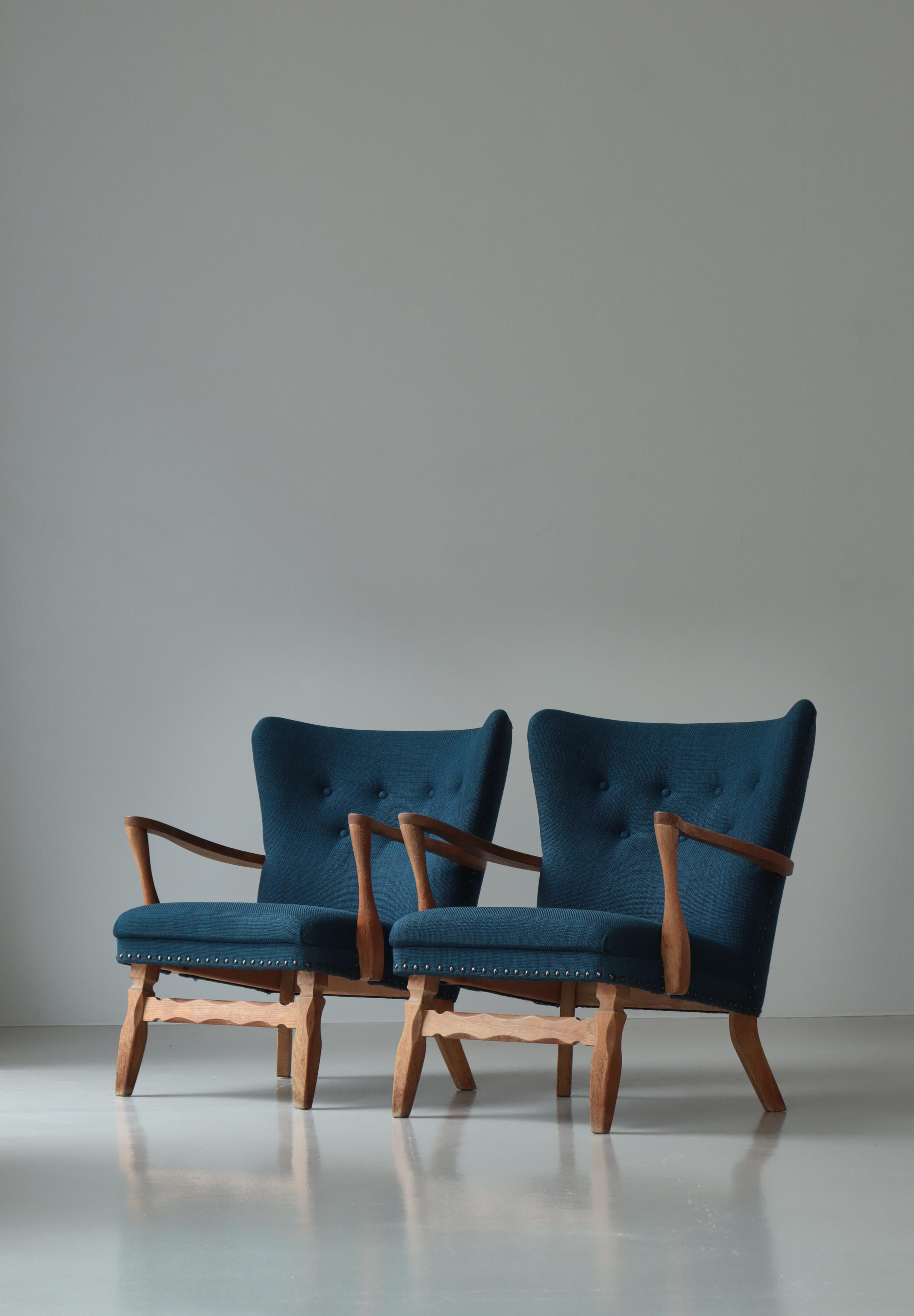 Chaises longues en bois d'ébéniste danois, années 1960, The Modern Scandinavian en vente 1